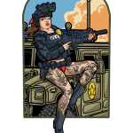 Pinup tactical police