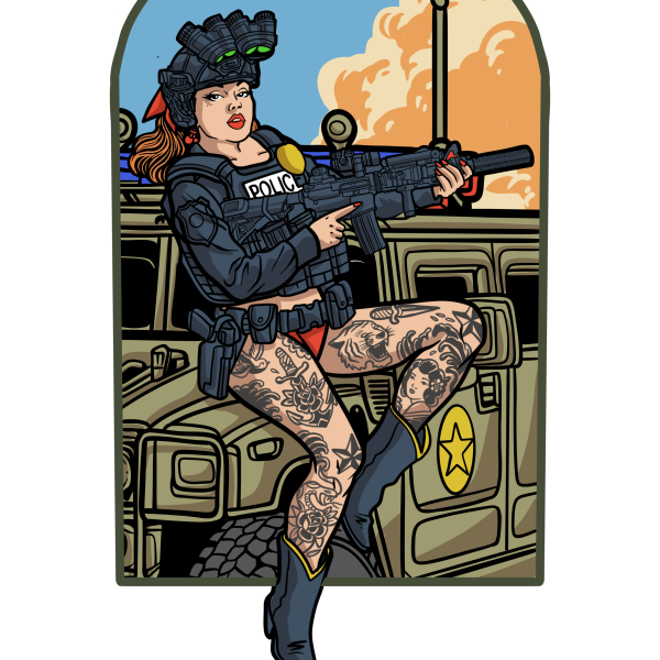 Pinup tactical police